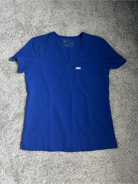 Figs Royal Blue Catarina V-Neck Scrub Top